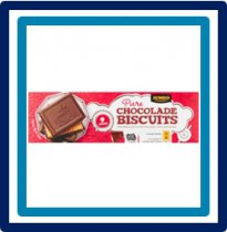 234875 Huismerk Chocolade Biscuits Puur 9 Stuks 125 gram