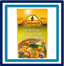 Conimex Wok Paste Curry Lemongrass & Chili 130 gram
