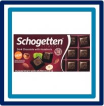 424059 Schogetten Dark Chocolate with Hazelnuts 100 gram