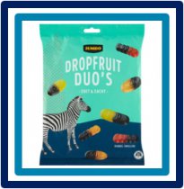 Huismerk Dropfruit Duo's 500 gram