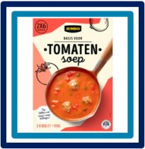 456734 Huismerk Basis voor Tomaten Soep 2 x 85 gram